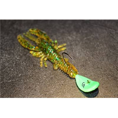 Tête pelle avec écrevisse chartreuse (7,5 cm)