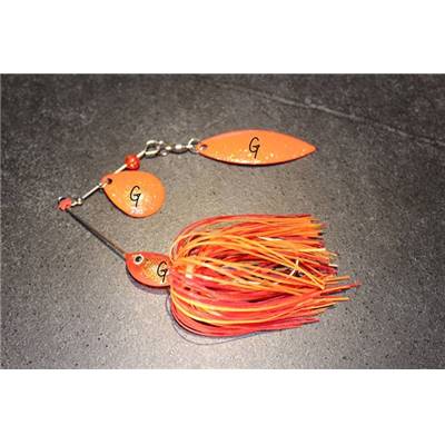 Spinnerbait rouge pailleté