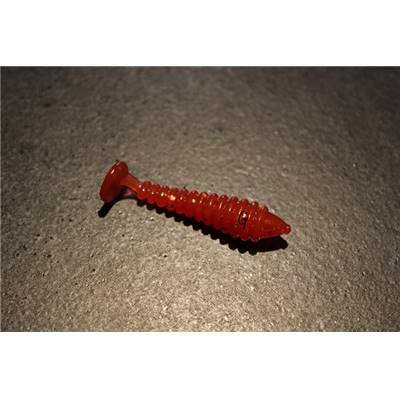 Shad annelé rouge (3,8 cm)